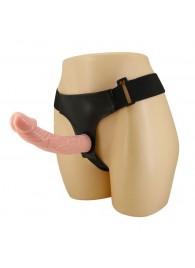 Гладкий фаллоимитатор с крупной головкой на ремешках - 19,7 см. - Baile - купить с доставкой в Ельце