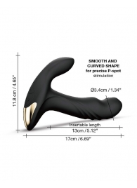 Черный вибромассажер простаты Multi P-Joy с 3 моторами - Dorcel - в Ельце купить с доставкой