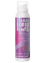 Массажная хрустящая пенка Tickle My Body Strawberry с ароматом клубники - 150 мл. - Love to Love - купить с доставкой в Ельце