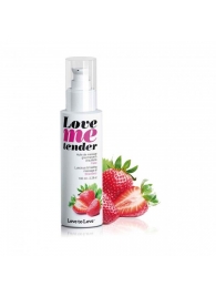 Съедобное согревающее массажное масло Love Me Tender Strawberry с ароматом клубники - 100 мл. - Love to Love - купить с доставкой в Ельце