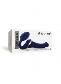 Синий безремневой страпон Multi Orgasm Size S с клиторальной стимуляцией - Strap-on-me - купить с доставкой в Ельце