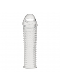 Текстурированная насадка на пенис Clear Textured Penis Enhancing Sleeve Extension - 16,5 см. - BlueLine - в Ельце купить с доставкой