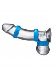 Комплект из трех голубых колец для эрекции 3-Pack Nuts   Bolts Stretch Cock Ring Set - BlueLine - в Ельце купить с доставкой