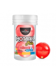 Лубрикант на масляной основе Hot Ball Plus с охлаждающе-разогревающим эффектом (2 шарика по 3 гр.) - HotFlowers - купить с доставкой в Ельце