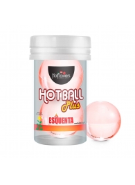 Лубрикант на масляной основе Hot Ball Plus с разогревающим эффектом (2 шарика по 3 гр.) - HotFlowers - купить с доставкой в Ельце
