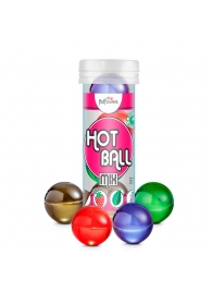 Ароматизированный лубрикант Hot Ball Mix на масляной основе (4 шарика по 3 гр.) - HotFlowers - купить с доставкой в Ельце