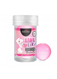 Лубрикант на силиконовой основе с эффектом вибрации Xana Loka Hot Ball (2 шарика по 3 гр.) - HotFlowers - купить с доставкой в Ельце