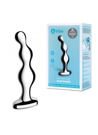 Стальной анальный фаллоимитатор для простаты Stainless Steel Anal Beads - 13 см. - b-Vibe - в Ельце купить с доставкой