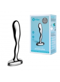Стальной стимулятор простаты Stainless Steel Prostate Plug - 11,5 см. - b-Vibe - в Ельце купить с доставкой
