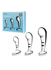 Набор из 3 стальных стимуляторов простаты Stainless Steel P-spot Training Set - b-Vibe - в Ельце купить с доставкой