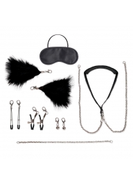 Большой эротический набор из 12 предметов Interchangeable Collar   Nipple Clips Set - Lux Fetish - купить с доставкой в Ельце