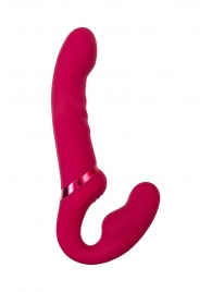 Малиновый безремневой страпон Lapis - 23 см. - Lovense - купить с доставкой в Ельце