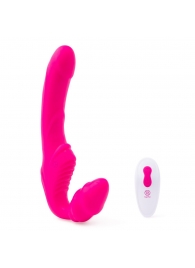 Розовый безремневой страпон на радиоуправлении Strapless Together - 22 см. - Together Toy - купить с доставкой в Ельце