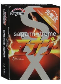 Презервативы Sagami Xtreme ENERGY с ароматом энергетика - 3 шт. - Sagami - купить с доставкой в Ельце