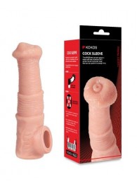 Телесная фантазийная насадка на член Cock Sleeve Size M - KOKOS - в Ельце купить с доставкой