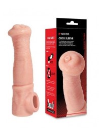 Телесная фантазийная насадка на член Cock Sleeve Size L - KOKOS - в Ельце купить с доставкой