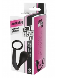 Черное эрекционное кольцо с анальной пробкой Anal Plug With Cockring - Dream Toys - в Ельце купить с доставкой