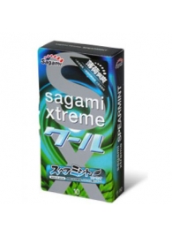 Презервативы Sagami Xtreme Mint с ароматом мяты - 10 шт. - Sagami - купить с доставкой в Ельце