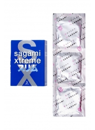 Розовые презервативы Sagami Xtreme FEEL FIT 3D - 3 шт. - Sagami - купить с доставкой в Ельце