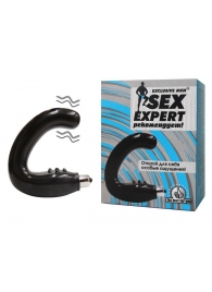 Чёрный массажёр простаты серии Sex Expert - Sex Expert - в Ельце купить с доставкой