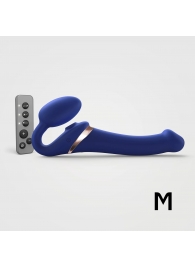 Синий безремневой страпон Multi Orgasm Size M с клиторальной стимуляцией - Strap-on-me - купить с доставкой в Ельце
