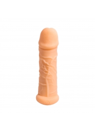 Телесный фаллоудлинитель Extra Size Bubbles - 15,5 см. - Lola Games - в Ельце купить с доставкой
