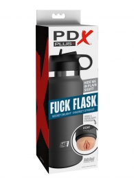 Серый мастурбатор в виде бутылки F*ck Flask - Pipedream - в Ельце купить с доставкой