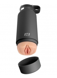 Серый мастурбатор в виде бутылки F*ck Flask - Pipedream - в Ельце купить с доставкой