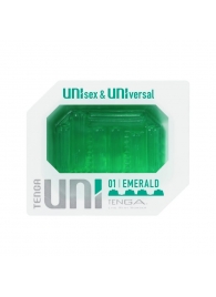 Зеленый мастурбатор-стимулятор Tenga Uni Emerald - Tenga - в Ельце купить с доставкой