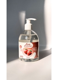 Лубрикант на водной снове Love Protection Strawberry с ароматом клубники - 300 мл. - Lola Games - купить с доставкой в Ельце