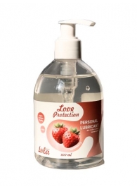 Лубрикант на водной снове Love Protection Strawberry с ароматом клубники - 300 мл. - Lola Games - купить с доставкой в Ельце