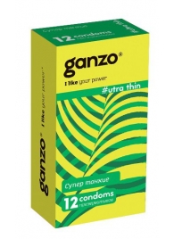 Ультратонкие презервативы Ganzo Ultra thin - 12 шт. - Ganzo - купить с доставкой в Ельце