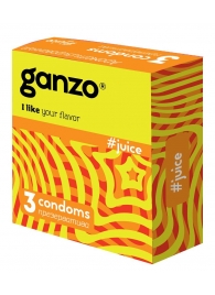 Ароматизированные презервативы Ganzo Juice - 3 шт. - Ganzo - купить с доставкой в Ельце