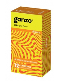 Ароматизированные презервативы Ganzo Juice - 12 шт. - Ganzo - купить с доставкой в Ельце