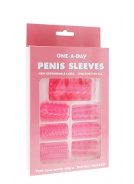 Набор из 7 розовых насадок на пенис ONE-A-DAY PENIS SLEEVES PINK - Seven Creations - в Ельце купить с доставкой