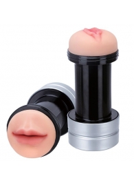 Двусторонний мастурбатор REALSTUFF 2 IN 1 HUMMER MOUTH   VAGINA - ротик и вагина - Dream Toys - в Ельце купить с доставкой