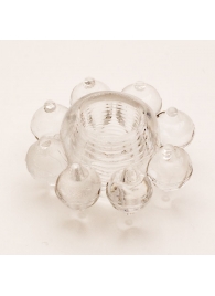 Прозрачное гелевое эрекционное кольцо-цветок - Toyfa Basic - в Ельце купить с доставкой