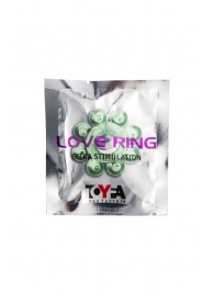 Зеленое эрекционное кольцо-цветок - Toyfa Basic - в Ельце купить с доставкой