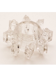 Прозрачное гелевое эрекционное кольцо-звезда - Toyfa Basic - в Ельце купить с доставкой