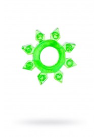 Зеленое эрекционное кольцо-звезда - Toyfa Basic - в Ельце купить с доставкой