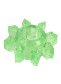 Зеленое эрекционное кольцо-звезда - Toyfa Basic - в Ельце купить с доставкой