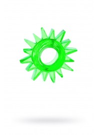 Зеленое эрекционное кольцо-солнце - Toyfa Basic - в Ельце купить с доставкой