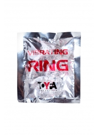 Прозрачное эрекционное кольцо с вибратором  и подхватом - Toyfa Basic - в Ельце купить с доставкой