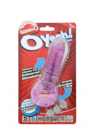 Фиолетовое эрекционное кольцо с вибрацией и пальчиком OYEAH PURPLE - Screaming O - в Ельце купить с доставкой