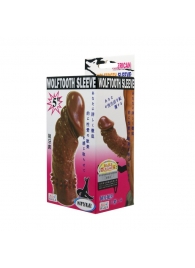Коричневая насадка на пенис Wolftooth Sleeve - 13 см. - Baile - в Ельце купить с доставкой