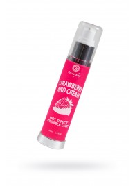 Массажное масло 2-в-1 с разогревающим эффектом и вкусом клубники со сливками - 50 мл. - Secret Play - купить с доставкой в Ельце
