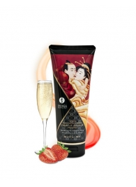 Массажный крем для тела с ароматом клубники и шампанского Sparkling Strawberry Wine - 200 мл. - Shunga - купить с доставкой в Ельце