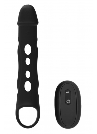 Черная насадка-удлинитель Vibrating Extender With Remote с вибрацией - Dream Toys - в Ельце купить с доставкой