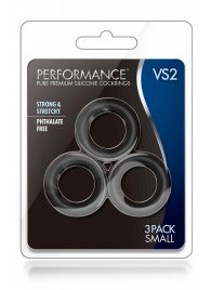 Набор из 3 черных эрекционных колец Black Small Penis Rings - Blush Novelties - в Ельце купить с доставкой