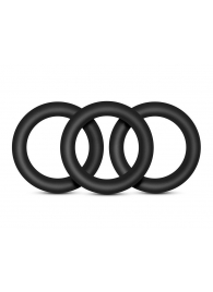 Набор из 3 черных эрекционных колец Black Small Penis Rings - Blush Novelties - в Ельце купить с доставкой